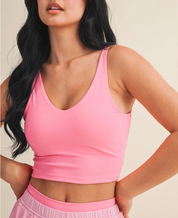 Sweet Motion Crop Top Hot Pink