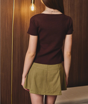 The Espresso Bow Knit Top