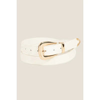 Smooth Faux Leather Belt