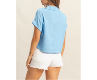 Adeline Linen Crop Top