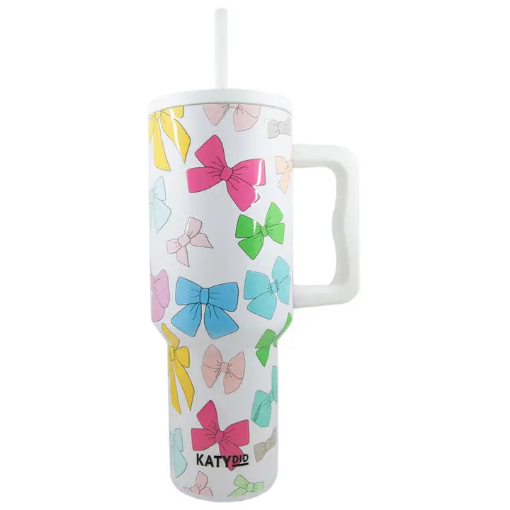 Multicolored Coquette Bows 38 oz Tumbler