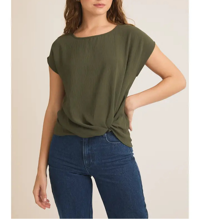 Arya Woven Top Olive