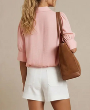 Elowyn Bubble Hem Blouse
