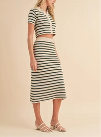 Skylar Striped Top & Skirt Set