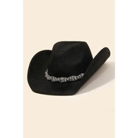 Rhinestone Chain Strap Cowboy Hat