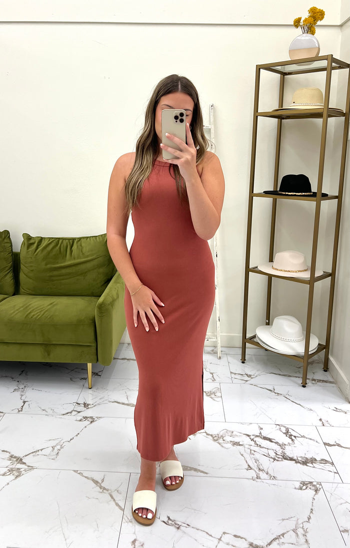 Rachel Rib Knit Maxi Dress