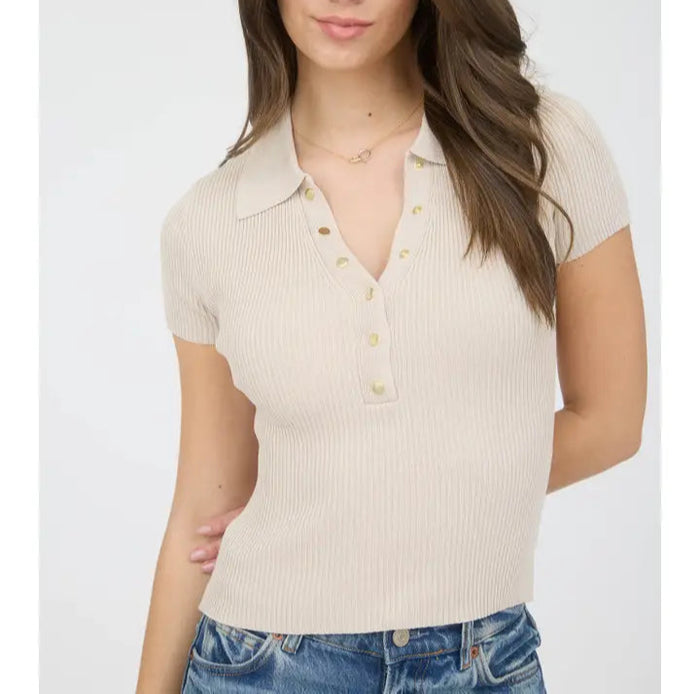 Palmer Knit Top Lt. Khaki