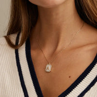 Shelly Initial Charm Necklace