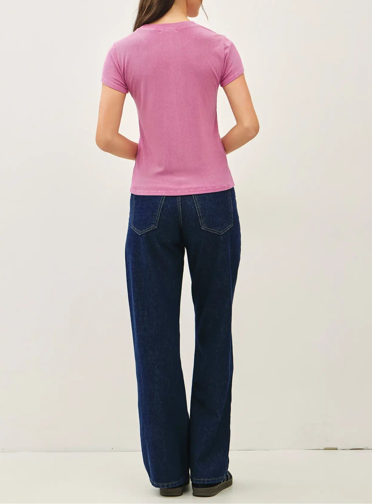 The Everyday Rib Tee Dahlia