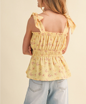 Sunny Bloom Tween Peplum Top
