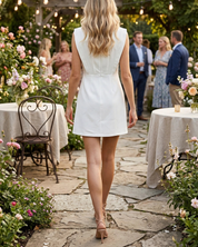 The Everly Button Mini Dress