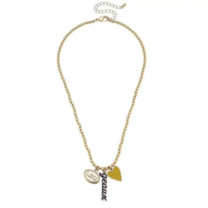 LSU Tiger Charm Necklace