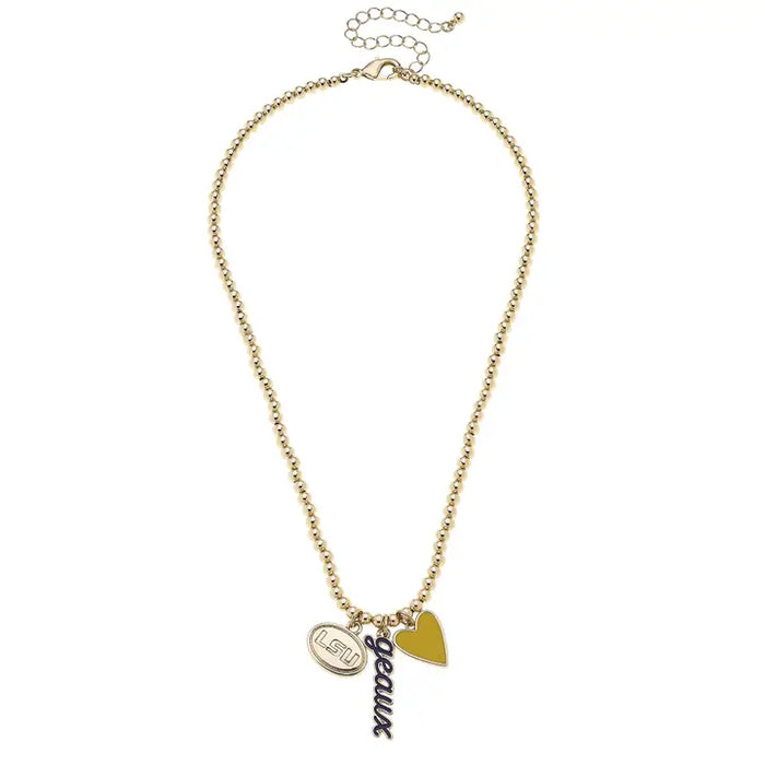 LSU Tiger Charm Necklace