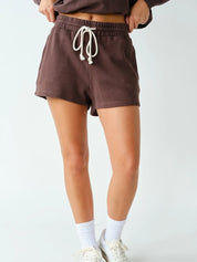 Vail French Terry Lounge Shorts Coffee Bean