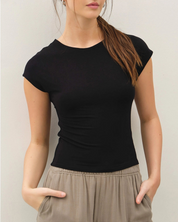 Simply Chic Fitted Tee Black