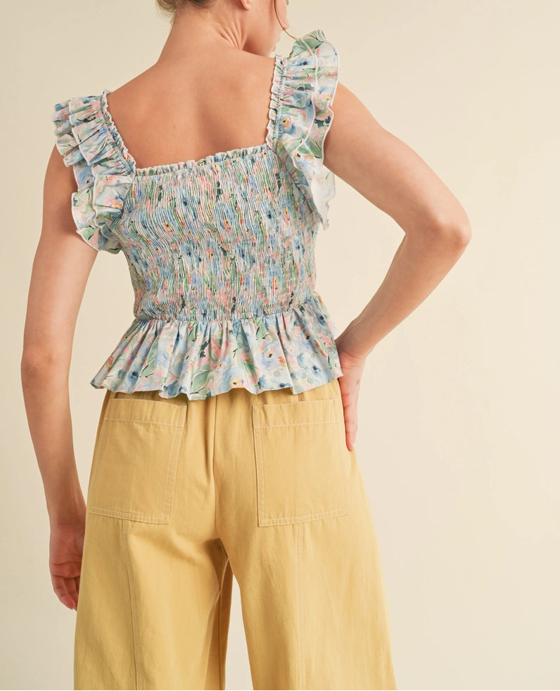 The Lila Flutter Top