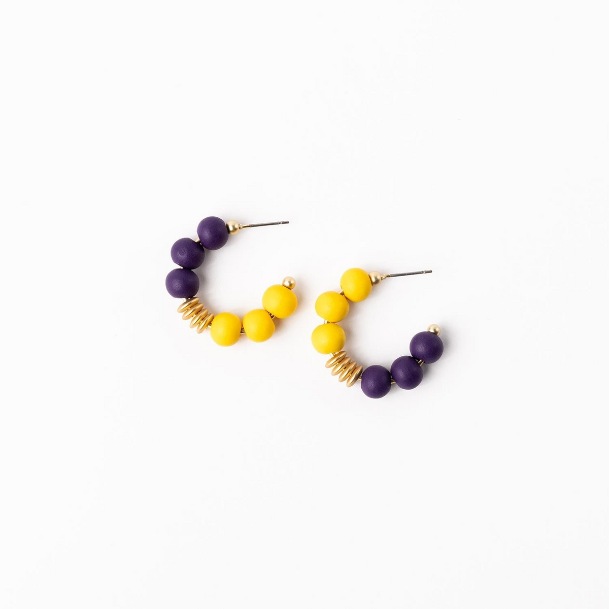 Kelly Purple & Gold Earrings