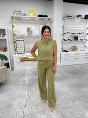 Bailey Button Vest Pants Set