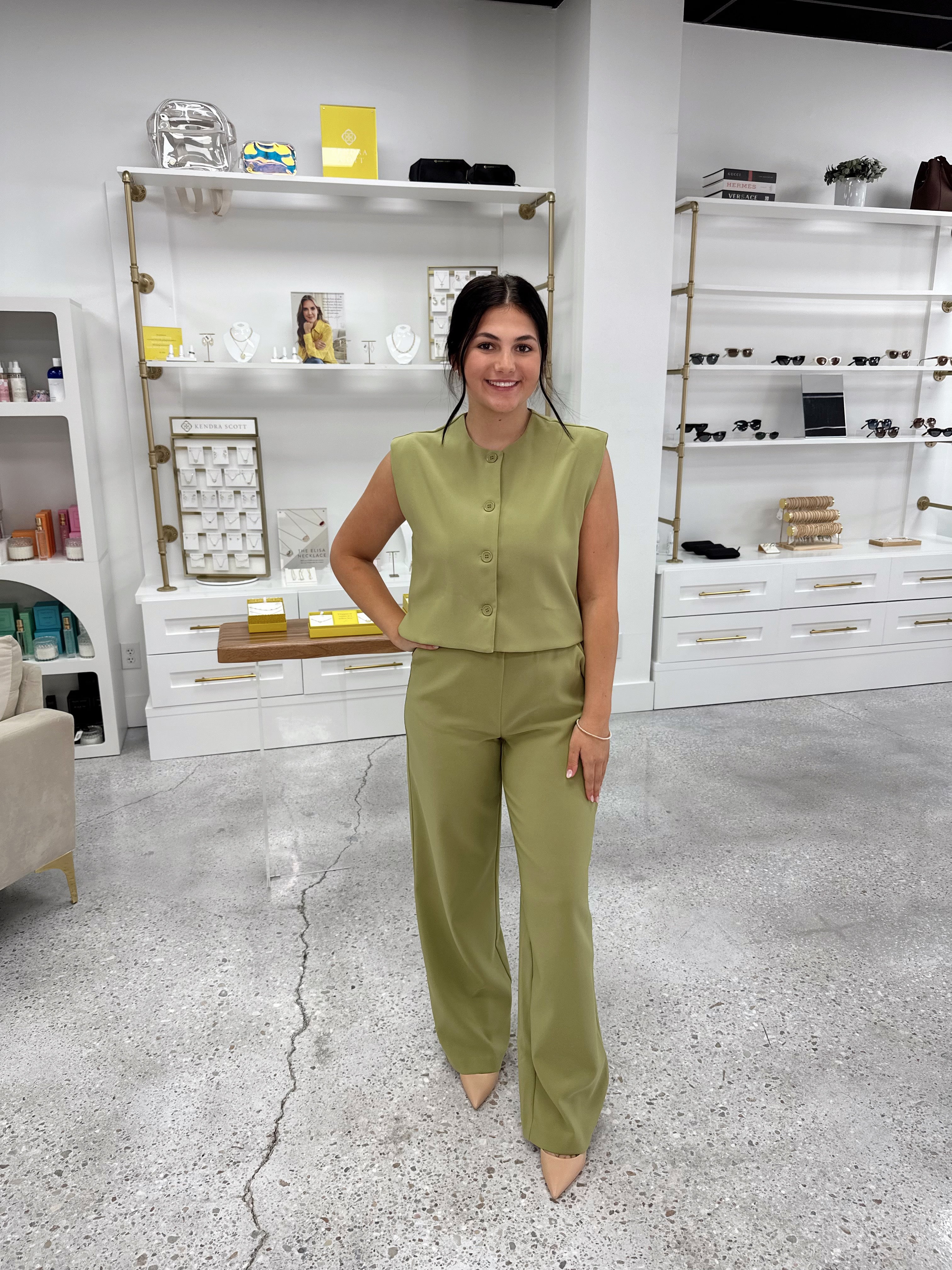 Bailey Button Vest Pants Set