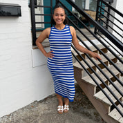 Isla Striped Midi Dress