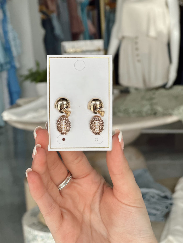 Helmet And Football Earrings