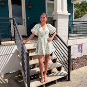 Meadow Bloom Puff Sleeve Dress