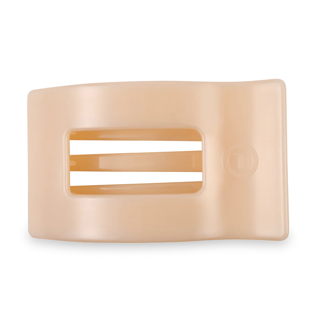 Almond Beige Large Flat Rectangle Hair Clip