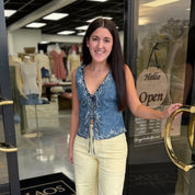 Willow Tie Denim Vest