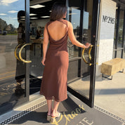 The Marlowe Midi Dress Brown