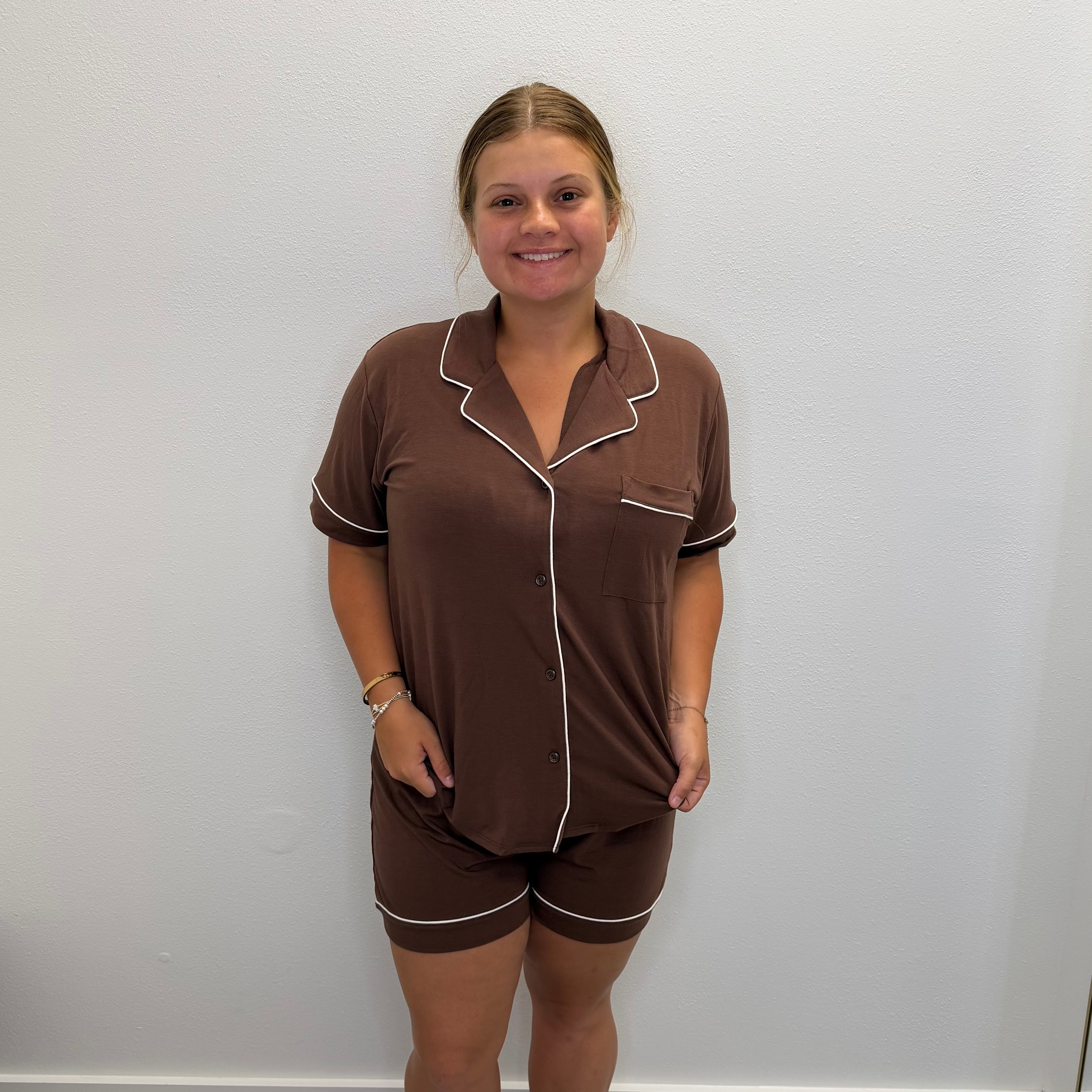 Lina Brown Pajama Set