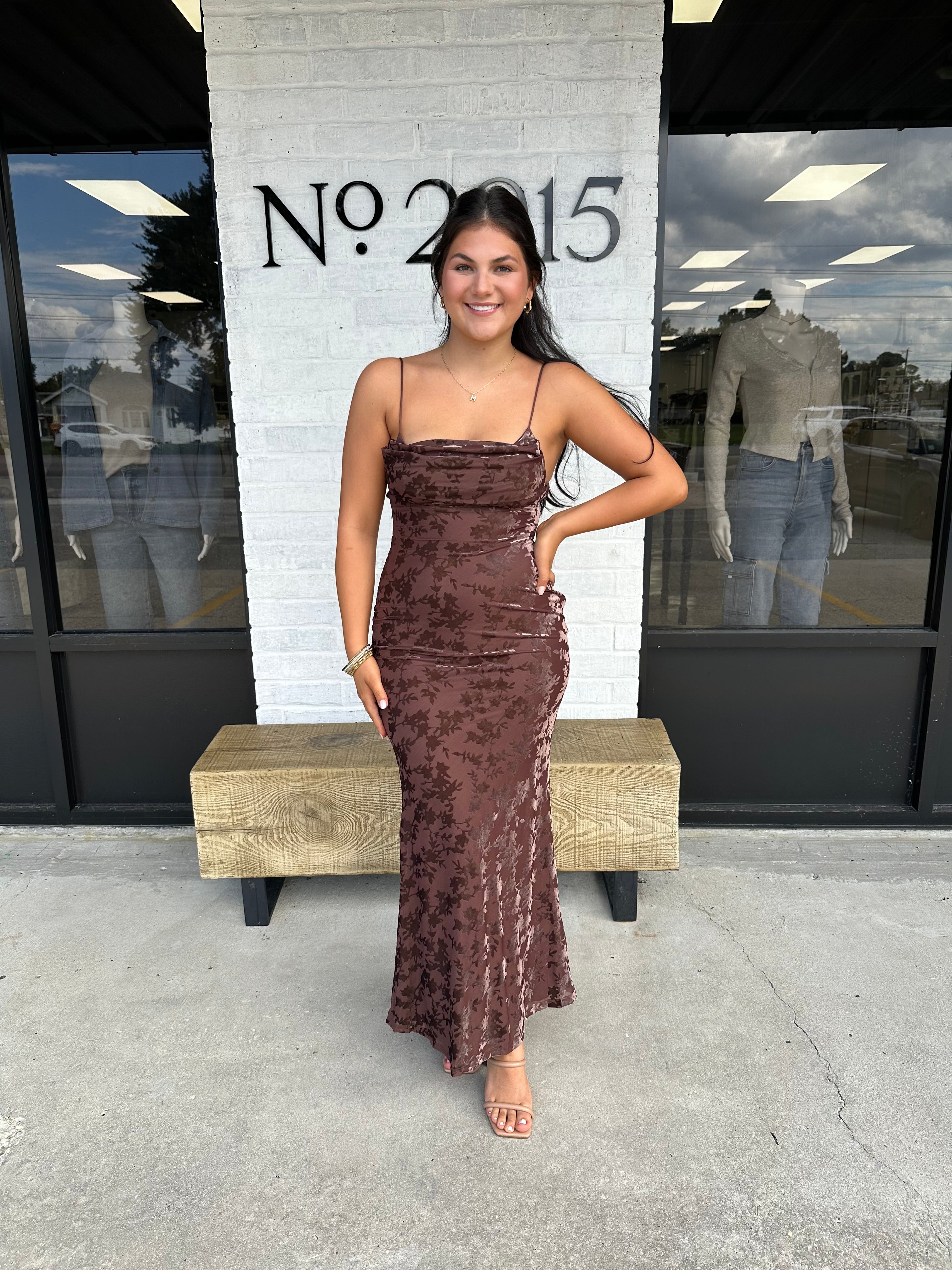 Analia Chocolate Midi Dress