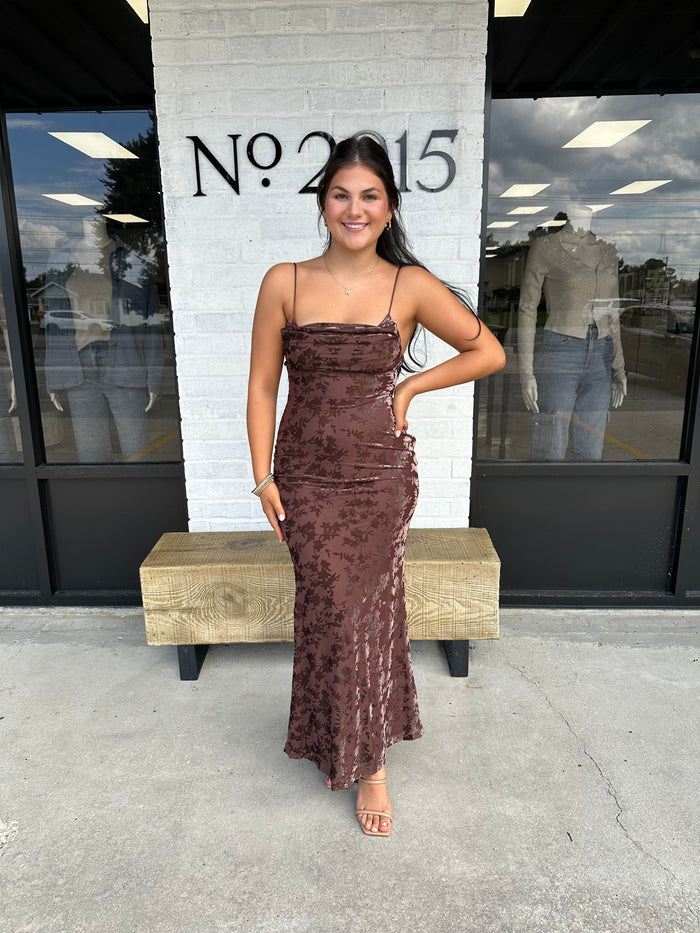Analia Chocolate Midi Dress