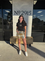 Jocelyn Gold Shorts