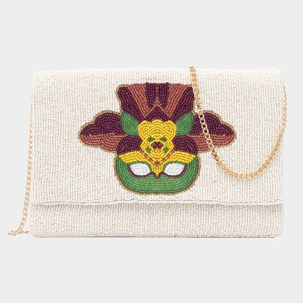 MG Beaded Mask Clutch