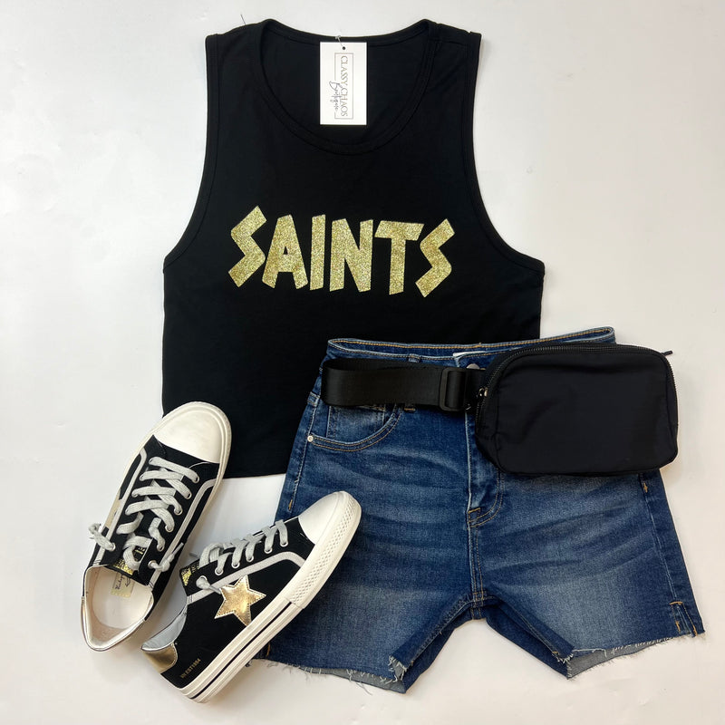 Saints Glitter Gameday Tank