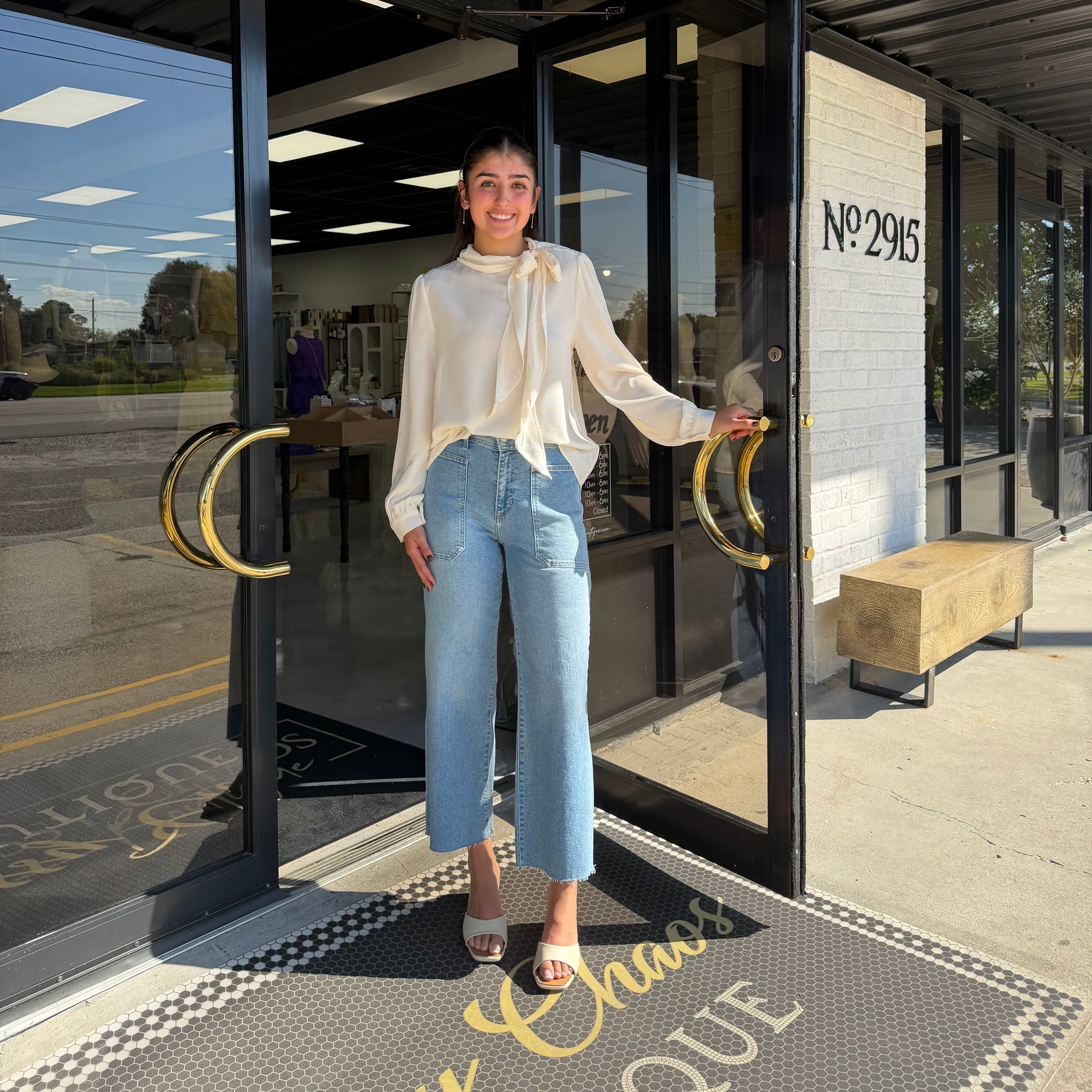 The Timeless Tie Blouse Cream