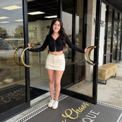 Lila Lace Trim Cropped Cardigan