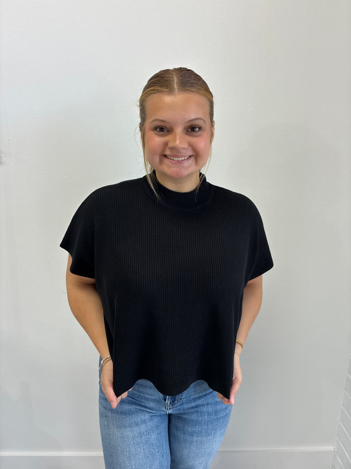 Cecelia Black Sweater Top