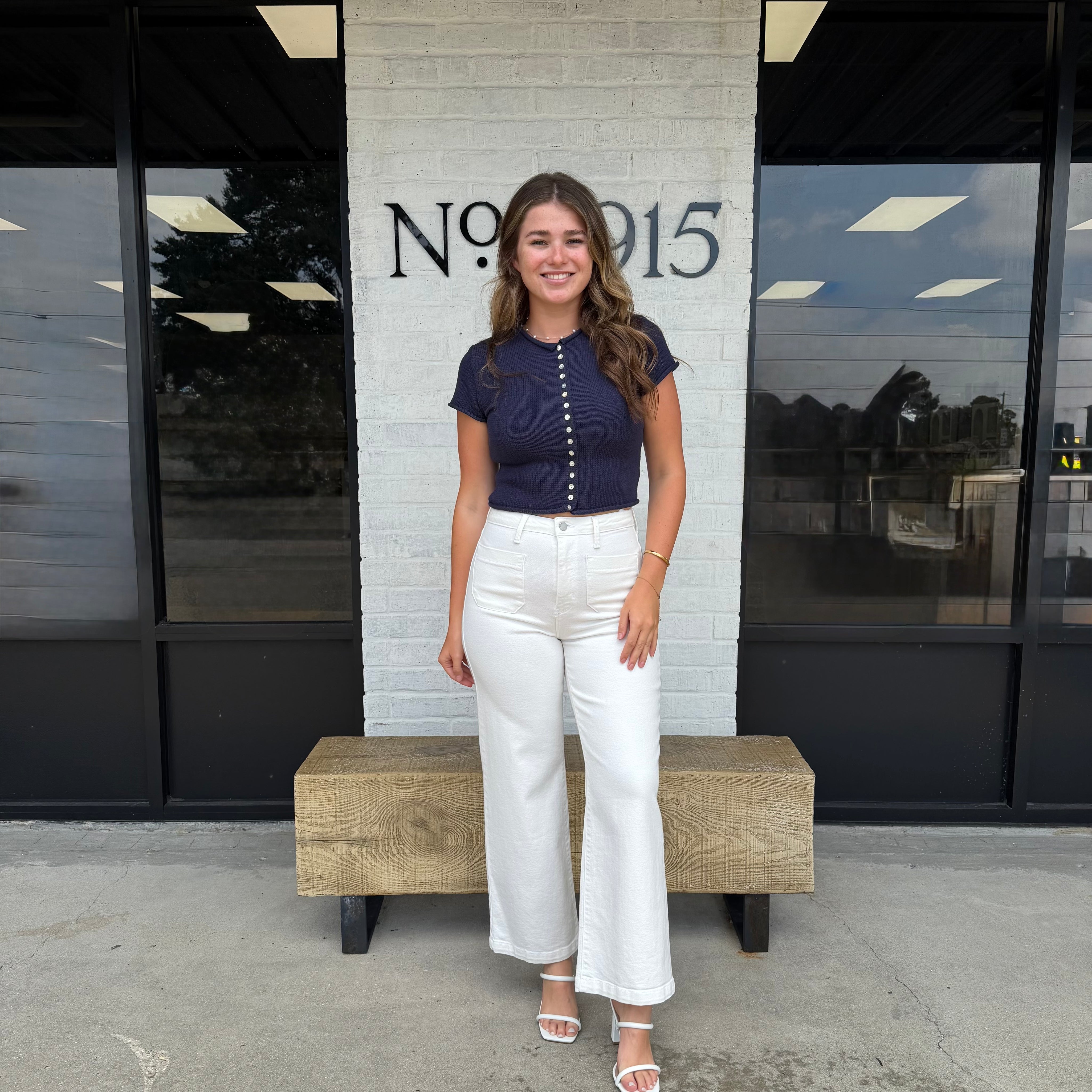 The Avery Button-Front Sweater Top