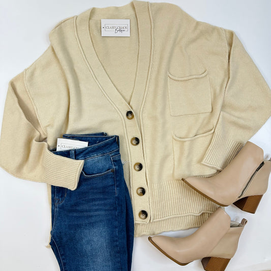 Oversized Button Down Cardigan