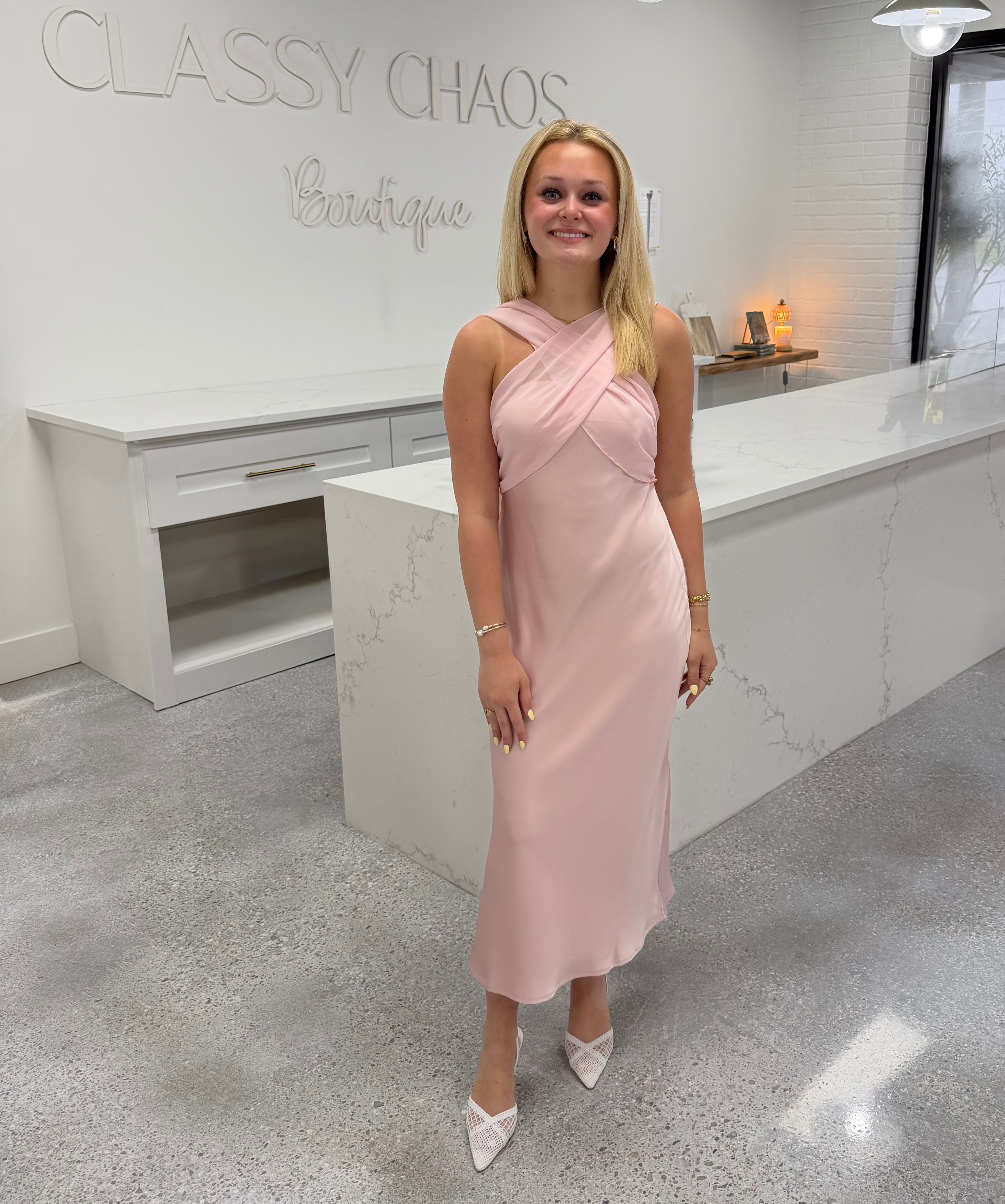 Blush Romance Midi Dress