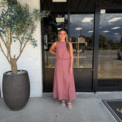 The Boardwalk Stripe Midi Skirt