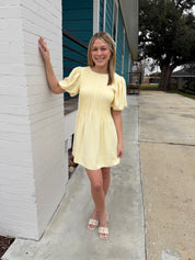 Sunshine Pleated A-Line Dress