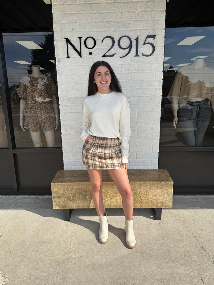 Polly Plaid Mini Skirt