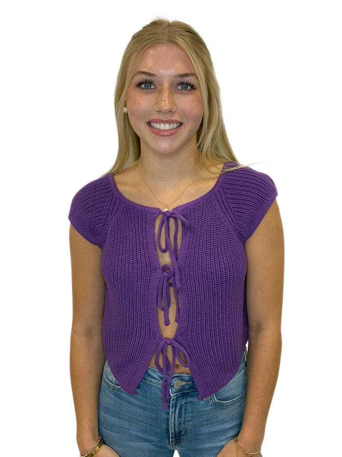 Lola Tie Top Purple