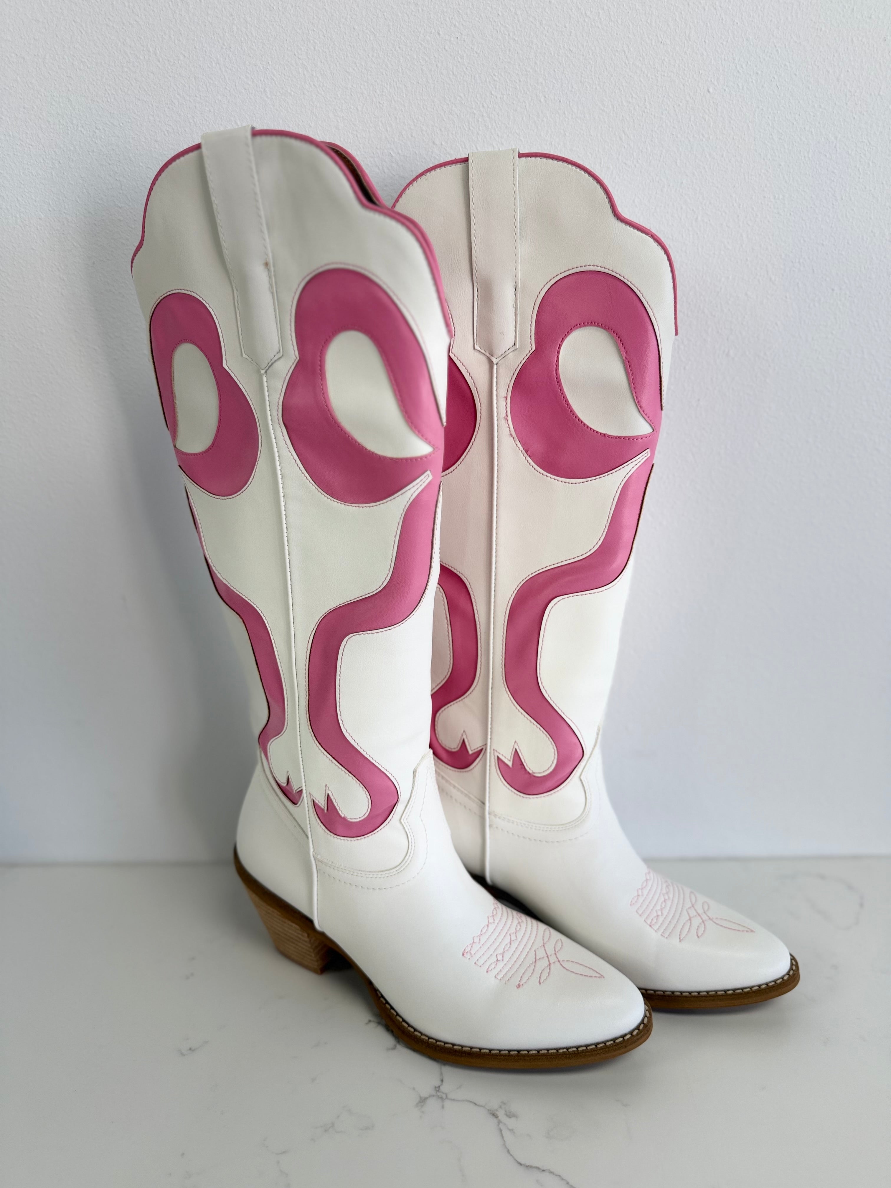Pink Bow Tall Boot