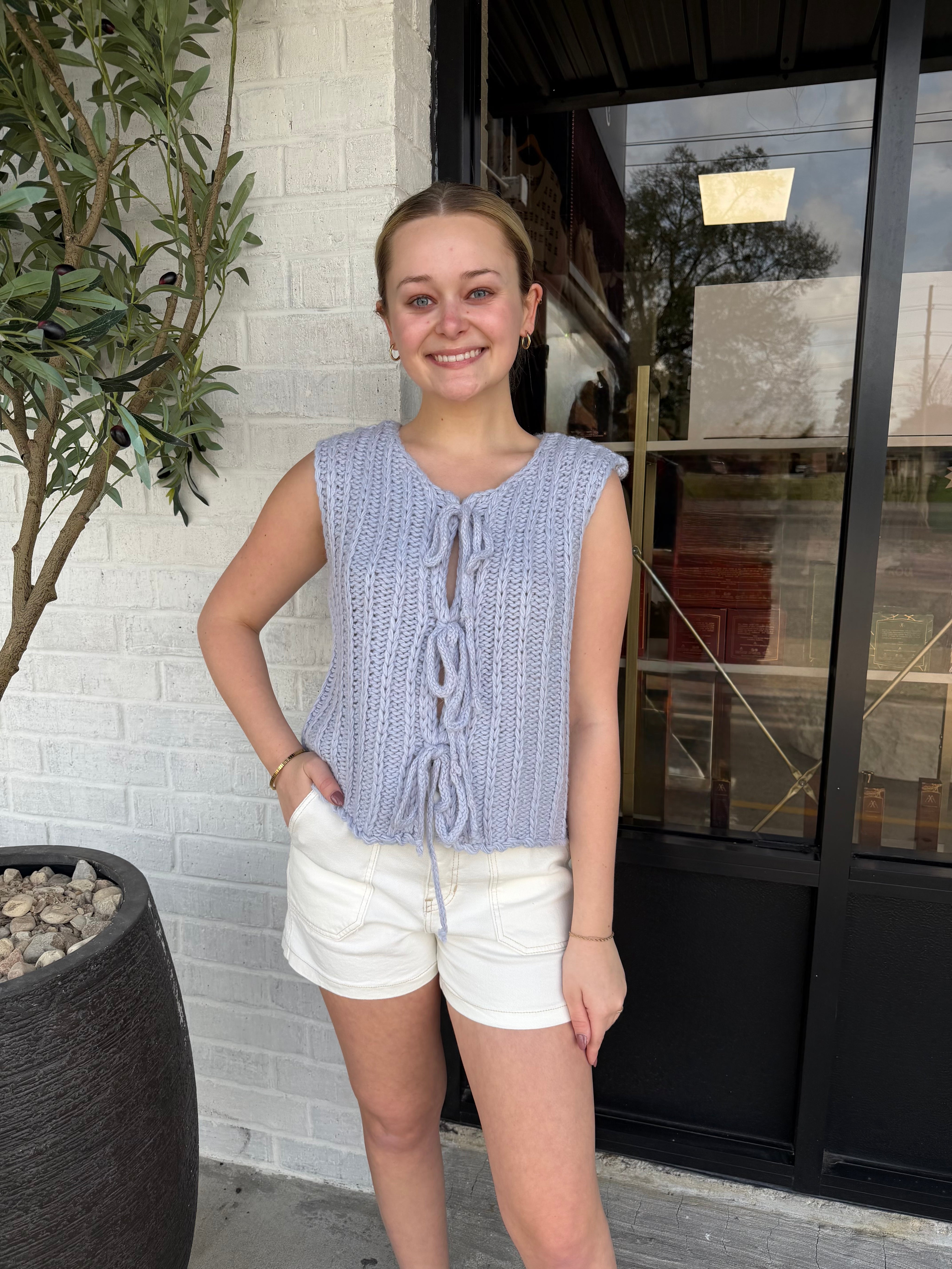 The Marlowe Front Tie Vest