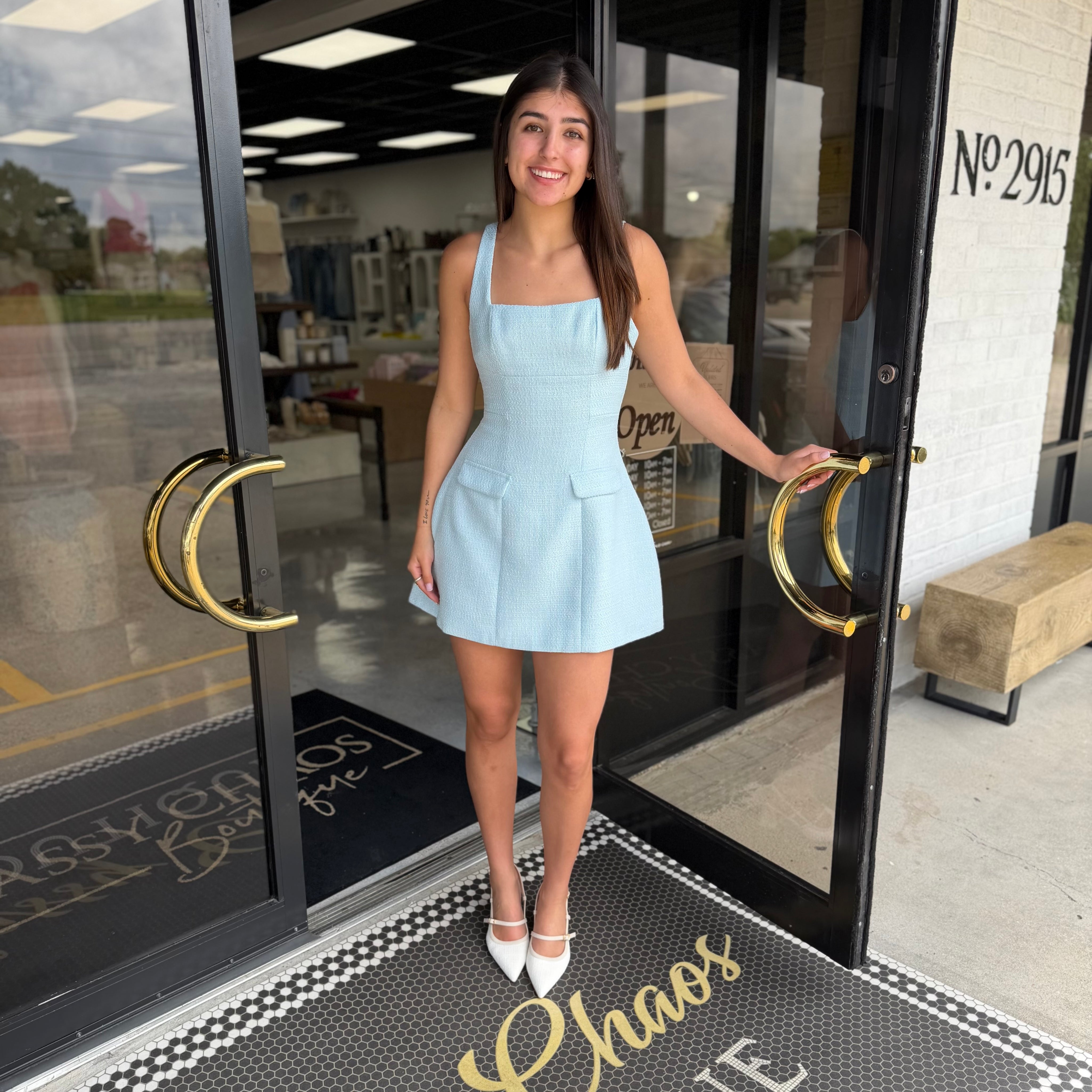 Sky Bloom Mini Dress