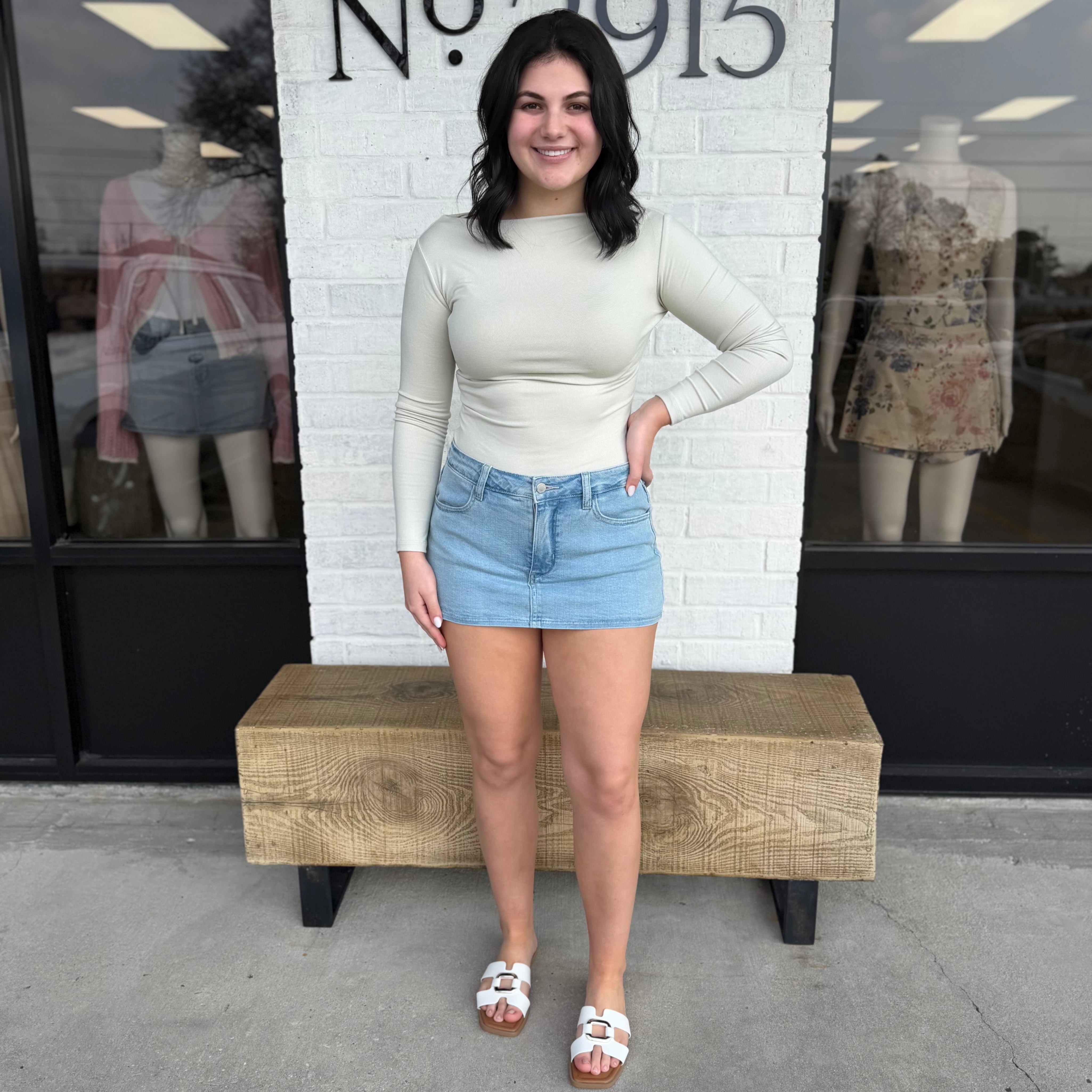 Miranda Lt Denim Skort