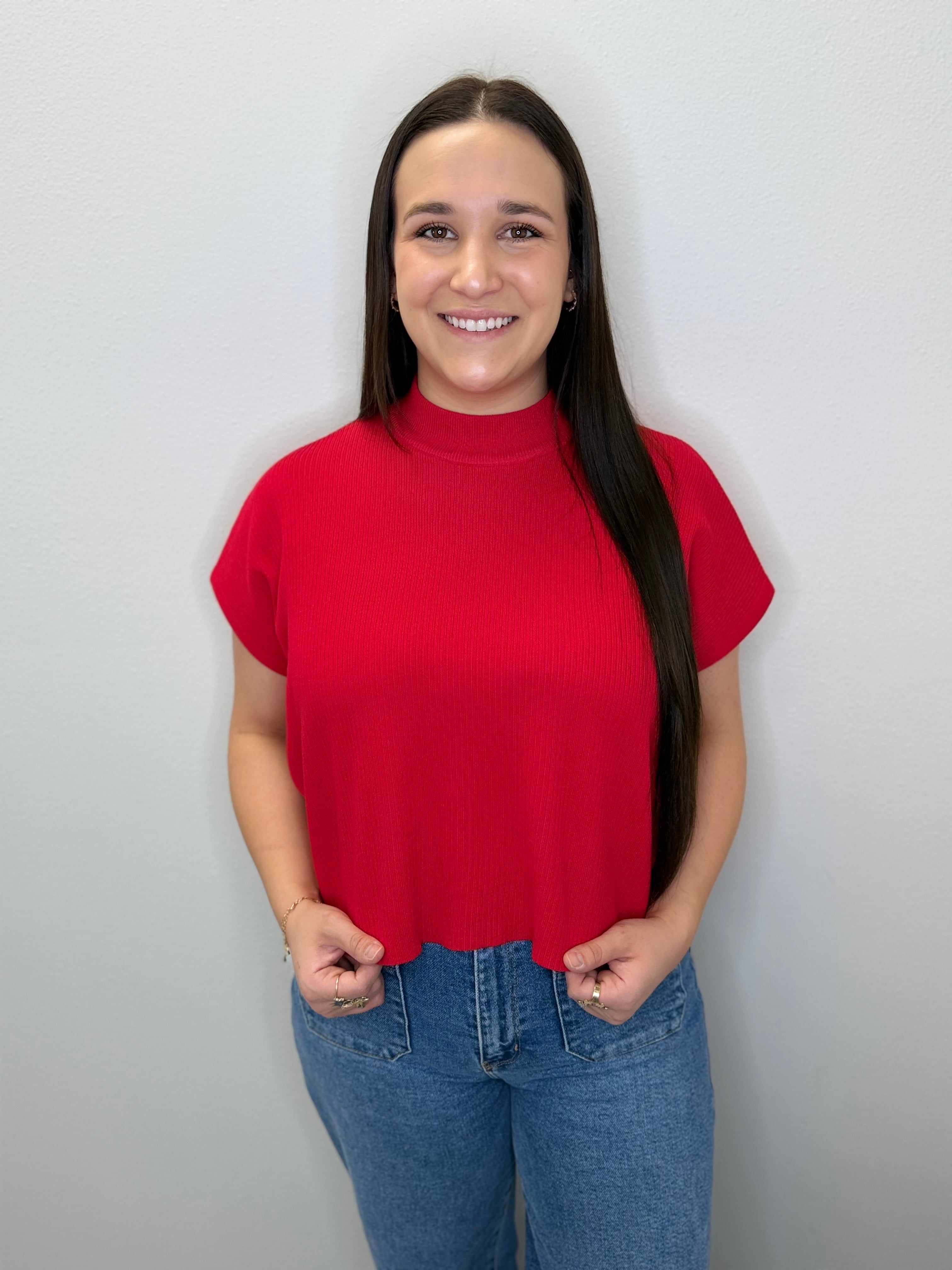 Cecelia Ruby Sweater Top